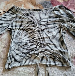 Papaya See Through Mesh Long Sleeve